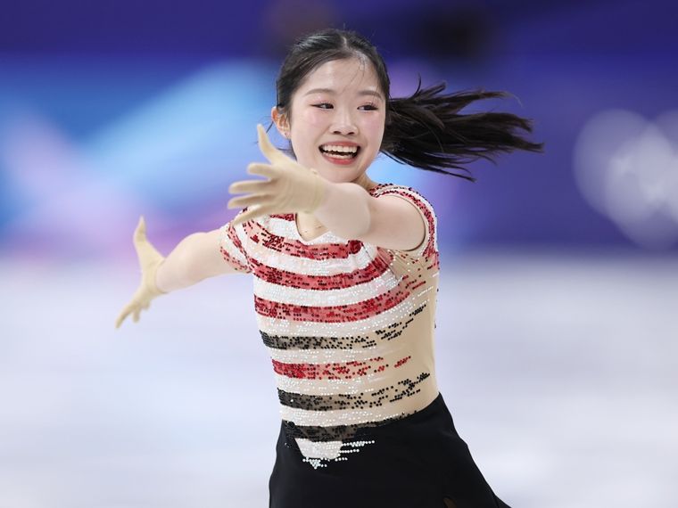 フィギュアスケート - 初出場の中井亜美がSP首位 日本女子史上4人目の