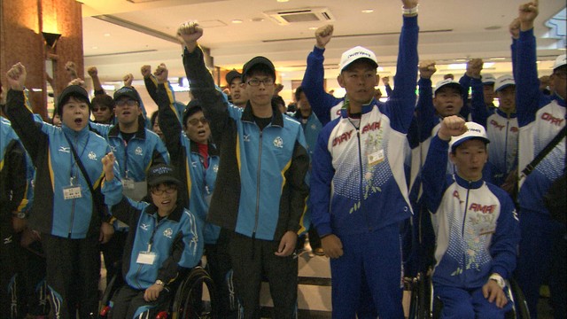 全国障害者スポーツ大会へ　岡山県・岡山市選手団が壮行式　68人が出場