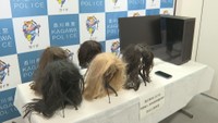 押収された携帯など(高松北警察署)