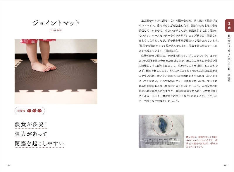 ジョイントマットを誤飲し開腹手術に至るケースが多いとか
