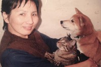 セアまりさんの傍にはいつも動物がいた。犬は1歳くらいで捨てられていたそば。猫は交通事故に遭っていたのを保護したくー（写真提供=セアまり。以下同）
