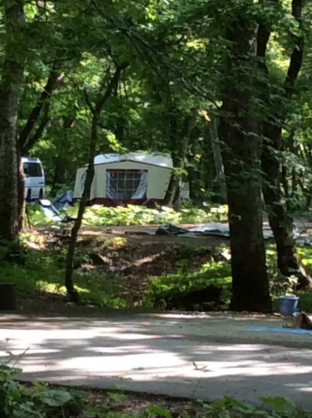 今から10年前の2015年5月、熊が出没した当日の昼間の秋田県内のキャンプ場の様子。後に地元の方から聞いた「熊の生態」が恐ろし過ぎた…（画像提供：すらたまさん）