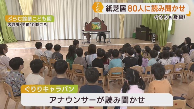 ｋｈｂアナウンサーがこども園でぐりり紙芝居を読み聞かせ