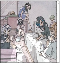 ビジネスホテルの一室に集められているホームレス少女　きたしまさんの提供