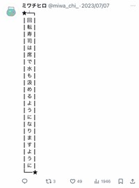 2023年の投稿（ミワチヒロさん提供）