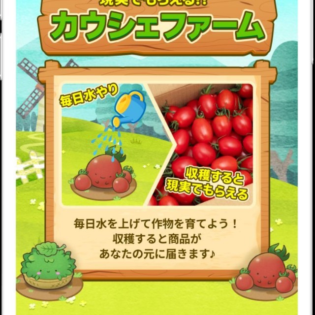 アプリの画面（画像提供：カウシェ）