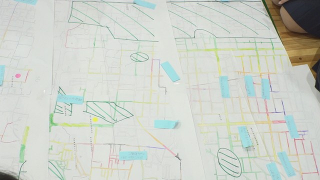 出前授業（逃げ地図ワークショップ）　多肥小学校　高松市多肥上町