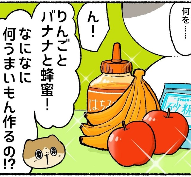 りんごとバナナと蜂蜜とストッキング…（ゆう｜ノープロブレムキャットさん提供）