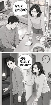 問い詰め続ける妻　1　※この画像はAIで作成した、イメージ画像です