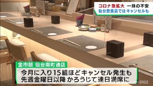 コロナ急増で一抹の不安　仙台市の飲食店　「できれば制限など設けずに営業したい」
