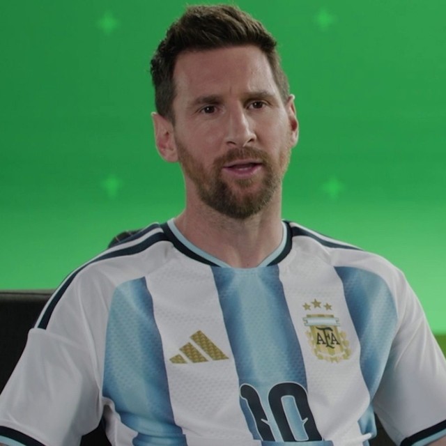 サッカーゲーム「eFootball」の新CMに登場したアルゼンチン代表のリオネル・メッシ©Konami Digital Entertainment