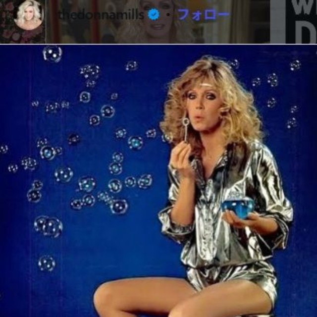 80年代のドナ・ミルズの姿＝ドナ・ミルズのインスタグラム＠thedonnamillsより