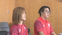 吉田彩乃選手（左）と佐藤友祈選手（右）