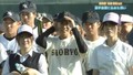 選手宣誓を終え笑顔を見せる佐度君