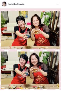 桑江知子インスタグラム＠tomoko.kuwaeより