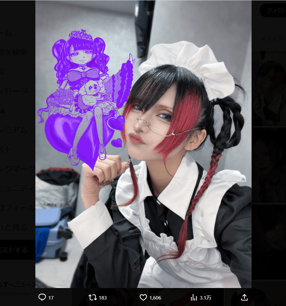 那月邪夢のX（@jam_madmed）より