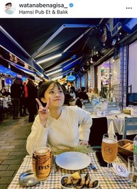 渡邊渚アナウンサーのインスタグラム＠watanabenagisa_より