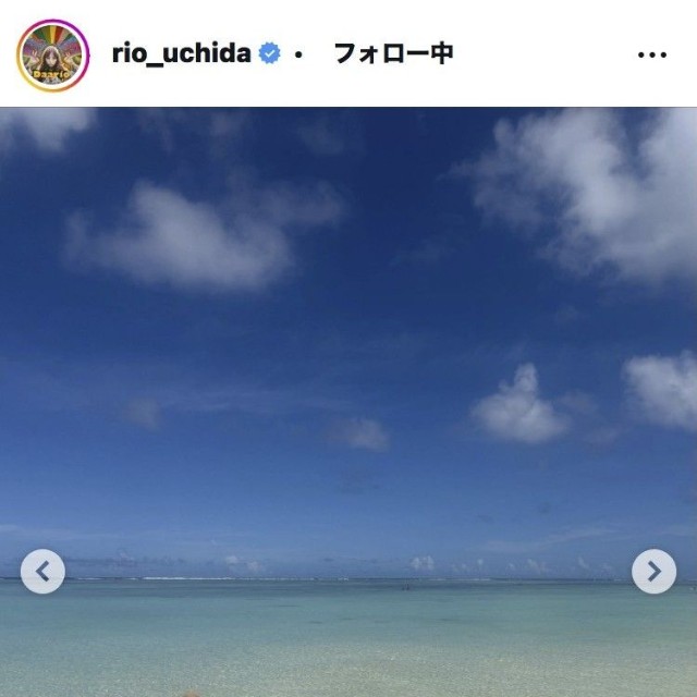 内田理央のインスタグラム＠rio_uchidaより
