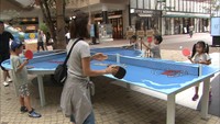 高松市の商店街に“卓球台”　作品を通じて交流ができる“体験型アート”