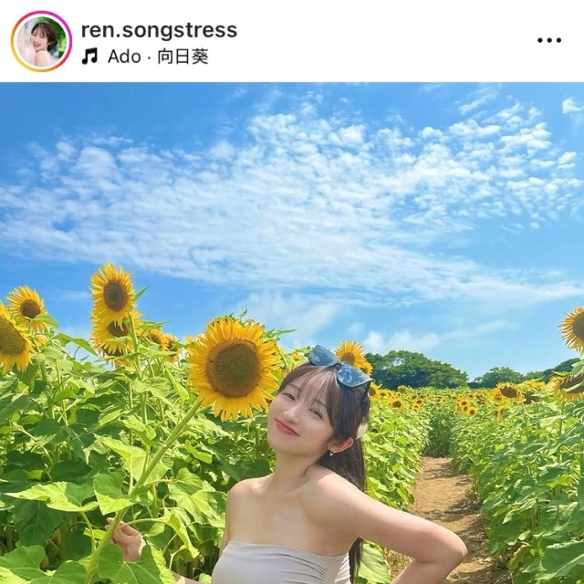 三沢蓮インスタグラム(@ren.songstress)より