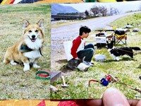 30年前。（左）シルバーくん、（右）子ども時代の飼い主さんとローズちゃん（画像提供：閣下と下僕さん）