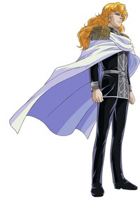 アニメ「銀河英雄伝説」に登場するラインハルト。銀河帝国側の主人公だ