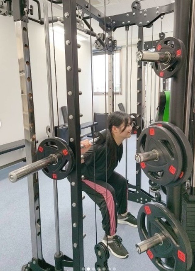 体型維持のためにトレーニングも欠かせない／一条美輝さん（@miki_ichizyo）提供