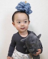 節分は、青鬼に変身！（提供：＠hoippu_1004さん）
