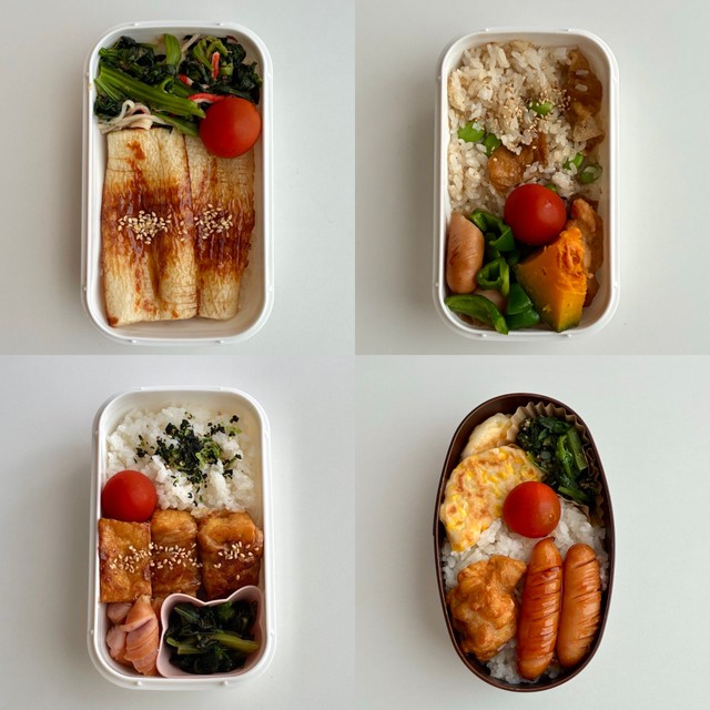 咲さんいわく「映えない」自分のお弁当／咲（@Sakichan1230）さん提供