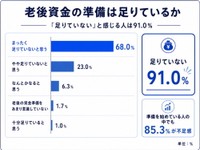 老後の生活費について、自身の準備が足りていると思うか（提供画像）