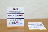 「おまいりＰａｙ」の決済窓口に置かれる掲示