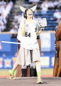 マウンドで大笑い