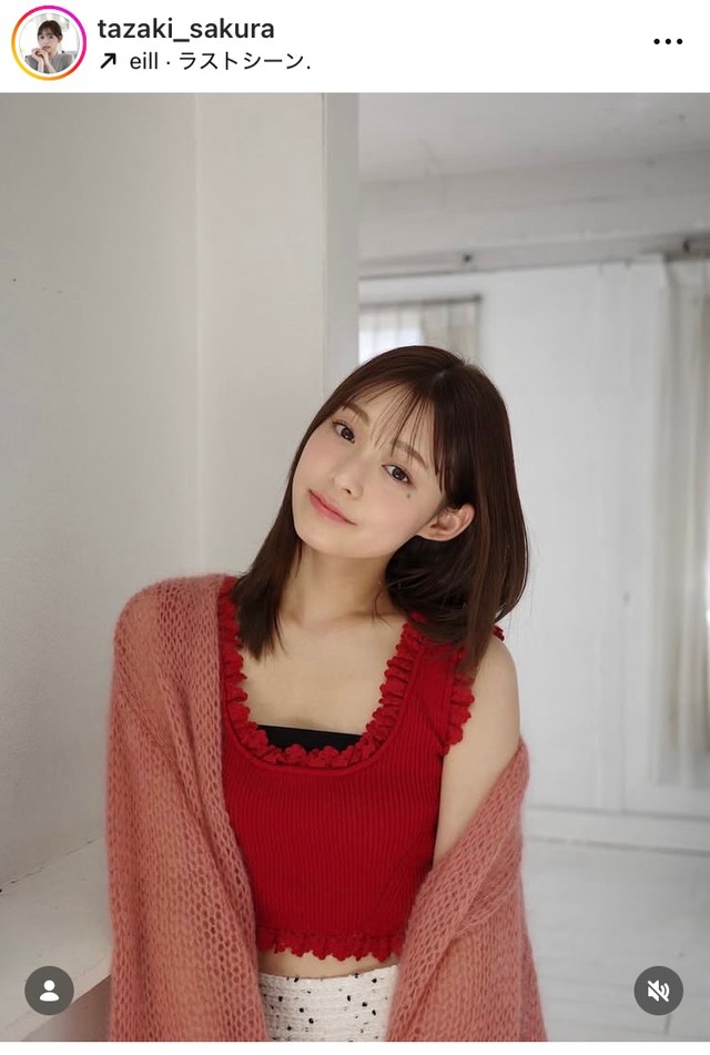 田﨑さくらアナのインスタグラム＠tazaki_sakuraより