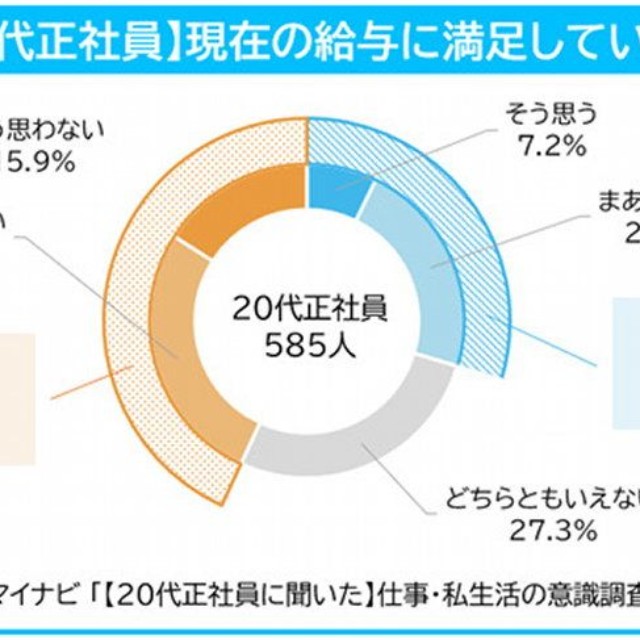 現在の給与に対する満足度（提供画像）