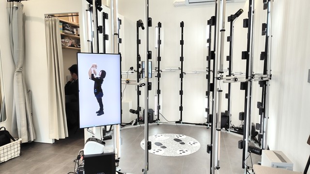 96台のカメラで全身を同時に撮影する