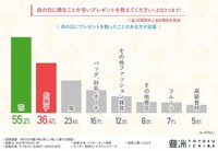 母の日に贈ることが多いプレゼント（提供画像）