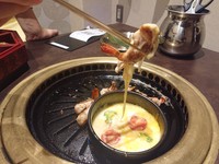 チーズがびよーんと