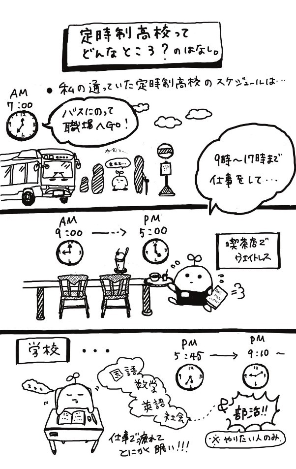 眠気と闘いながらの勉強。教師はさちんぬさんがご飯を食べられない時、奢ってくれたこともあった