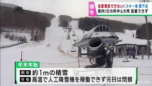 宮城県のスキー場　雪不足で６カ所が本格営業に至らず