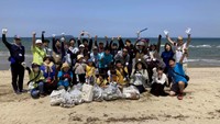 第1回浜フェスのビーチクリーン（海ごみ回収後）