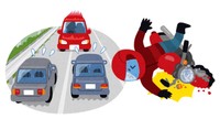 高速道路上では、命に係わる危険行為「逆走」や「バイクによる横転転覆事故」が多発している。