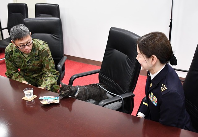 陸上自衛隊宇都宮駐屯地の中央即応連隊を表敬しおもてなしを受ける羊子ちゃん／自衛隊栃木地方協力本部 公式X（@tochigi_pco）