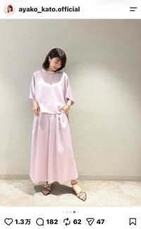 加藤綾子（@ayako_kato.official）さんのインスタグラムより