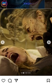 映画「スペル」でのローナ・レイヴァーさん＝映画サイト「Screen THRILL」のインスタグラム＠screenthrillより