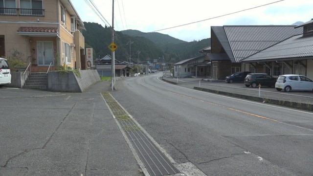 事故があった国道　真庭市美甘