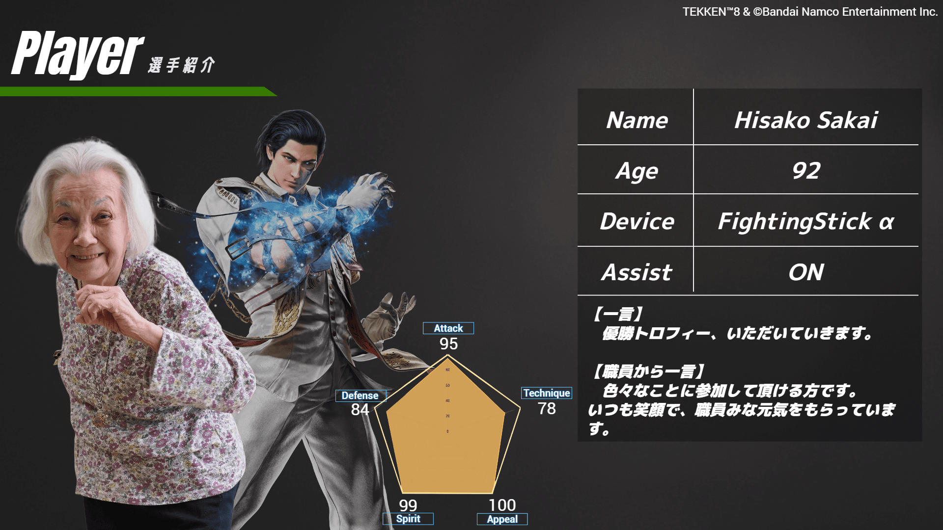 優勝者「トロフィー、いただいていきます」