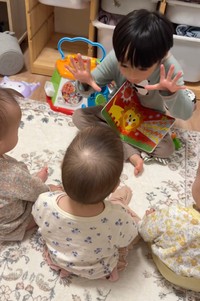 「がおーっ！」ライオンさんだ〜！（提供：@tripletpapa3さん）