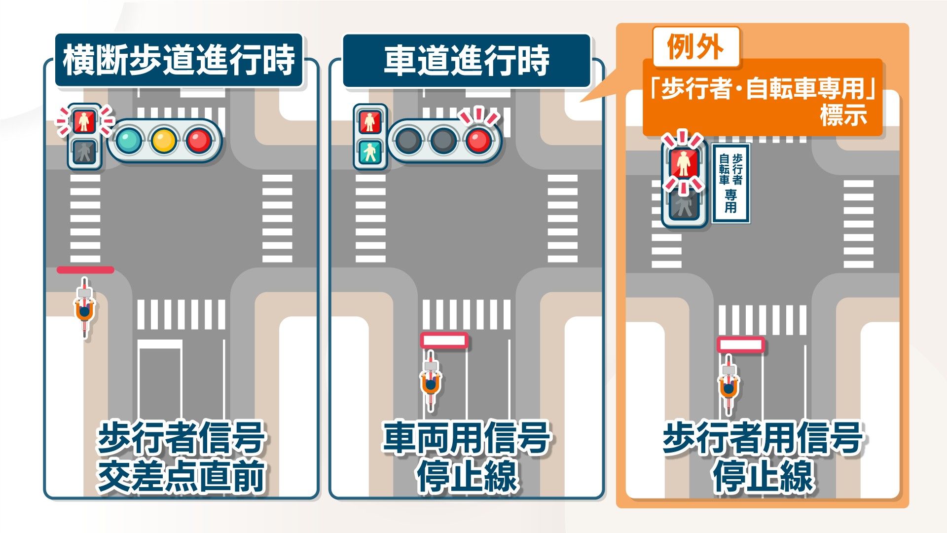 横断 歩道 自転車
