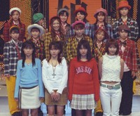 モーニング娘。に加入した田中れいな（前列左から2人目）=2003年1月撮影