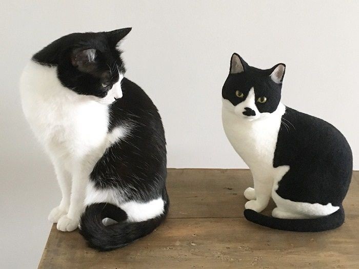 「で、俺そっくなこの子は？」芯を用いたフェルト人形です（提供写真）